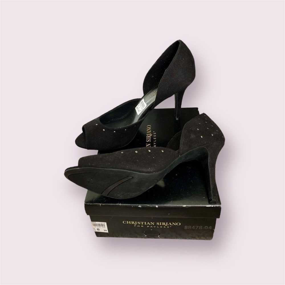 Christian Siriano for Payless | Black Suede Heels… - image 1