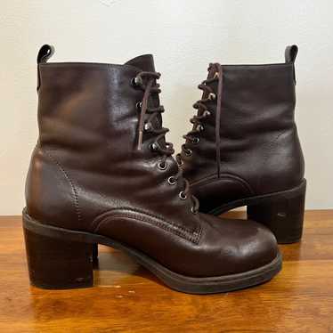 Vintage Vintage 90s y2k Bratz Brown Faux Leather Chunky Heel