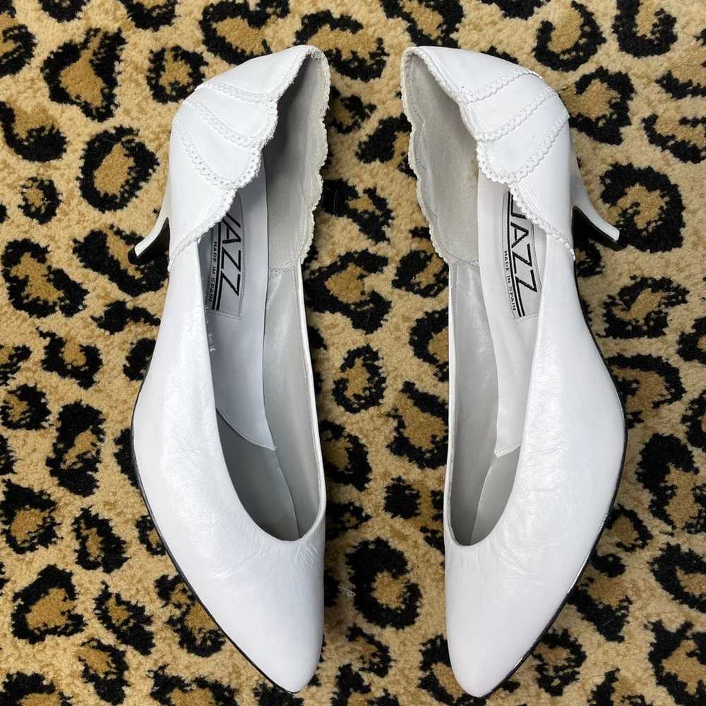 Vintage White Heels Leather stiletto brand new - image 2
