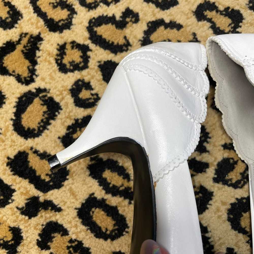 Vintage White Heels Leather stiletto brand new - image 3