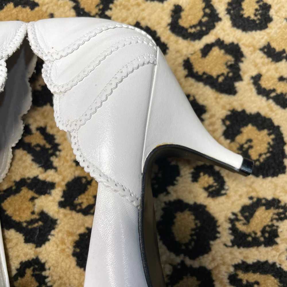 Vintage White Heels Leather stiletto brand new - image 4