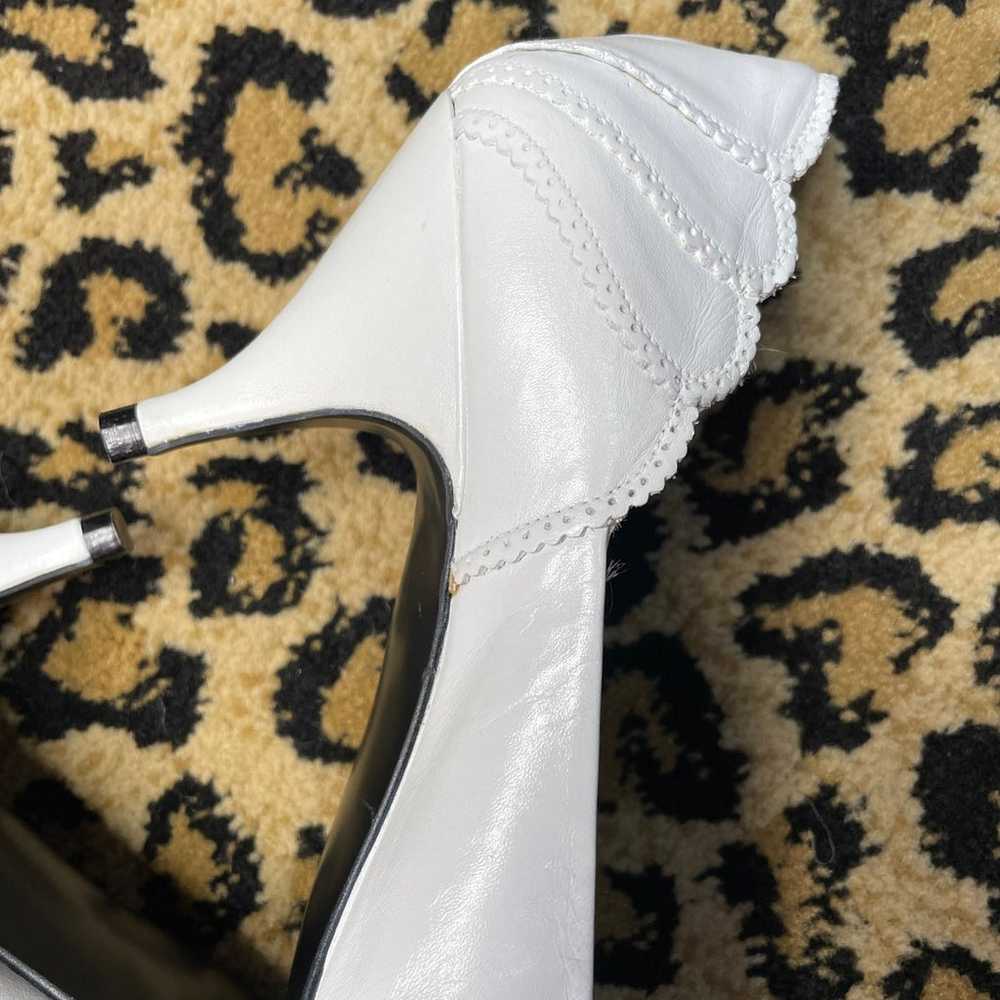 Vintage White Heels Leather stiletto brand new - image 5