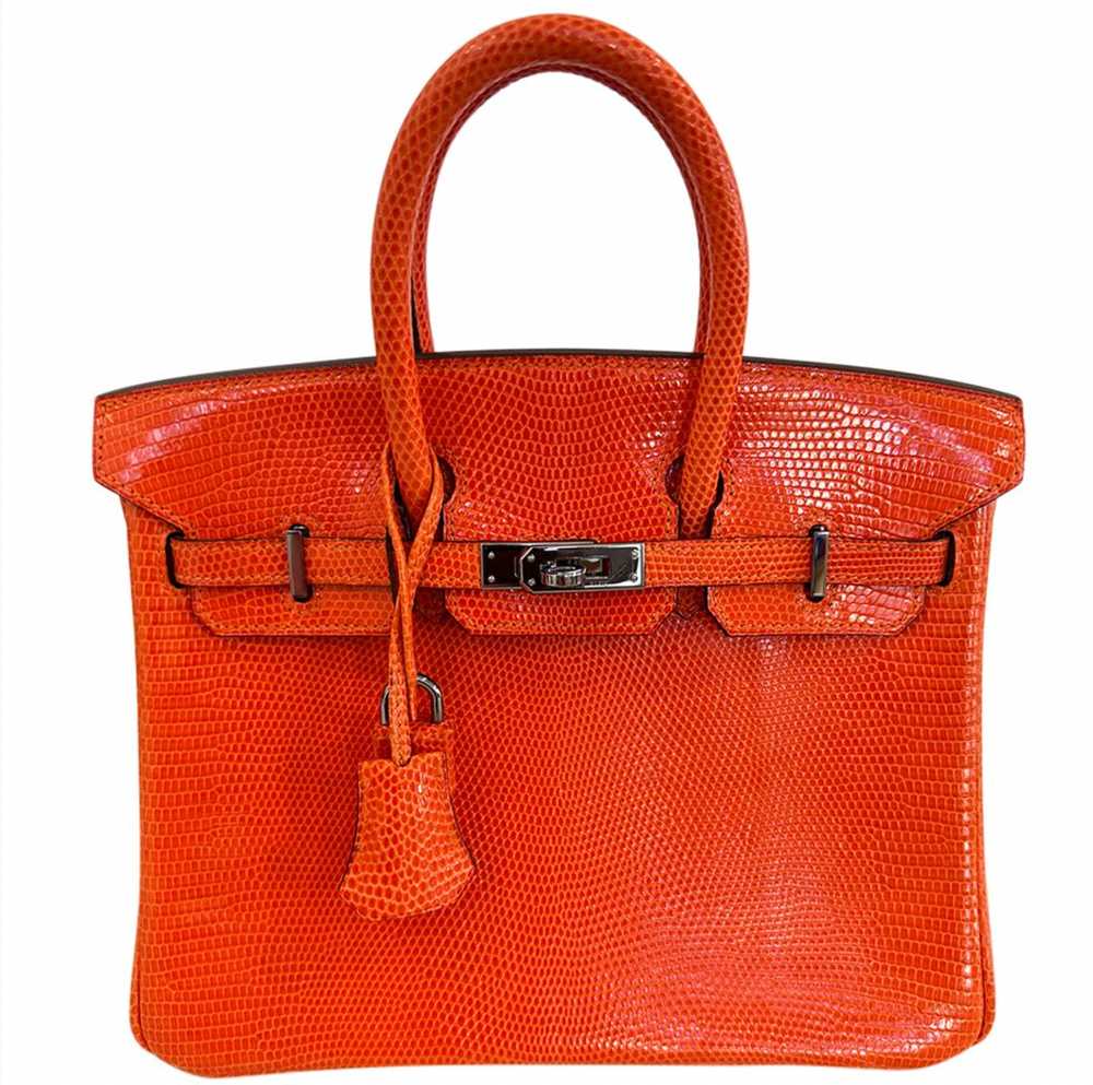 Hermes Hermes Birkin 25 in Orange Poppy Varanus N… - image 1