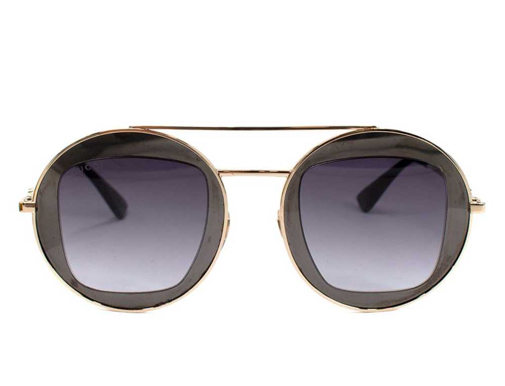 Managed by hewi Gucci Round Pale Gold Frame Sungl… - image 1