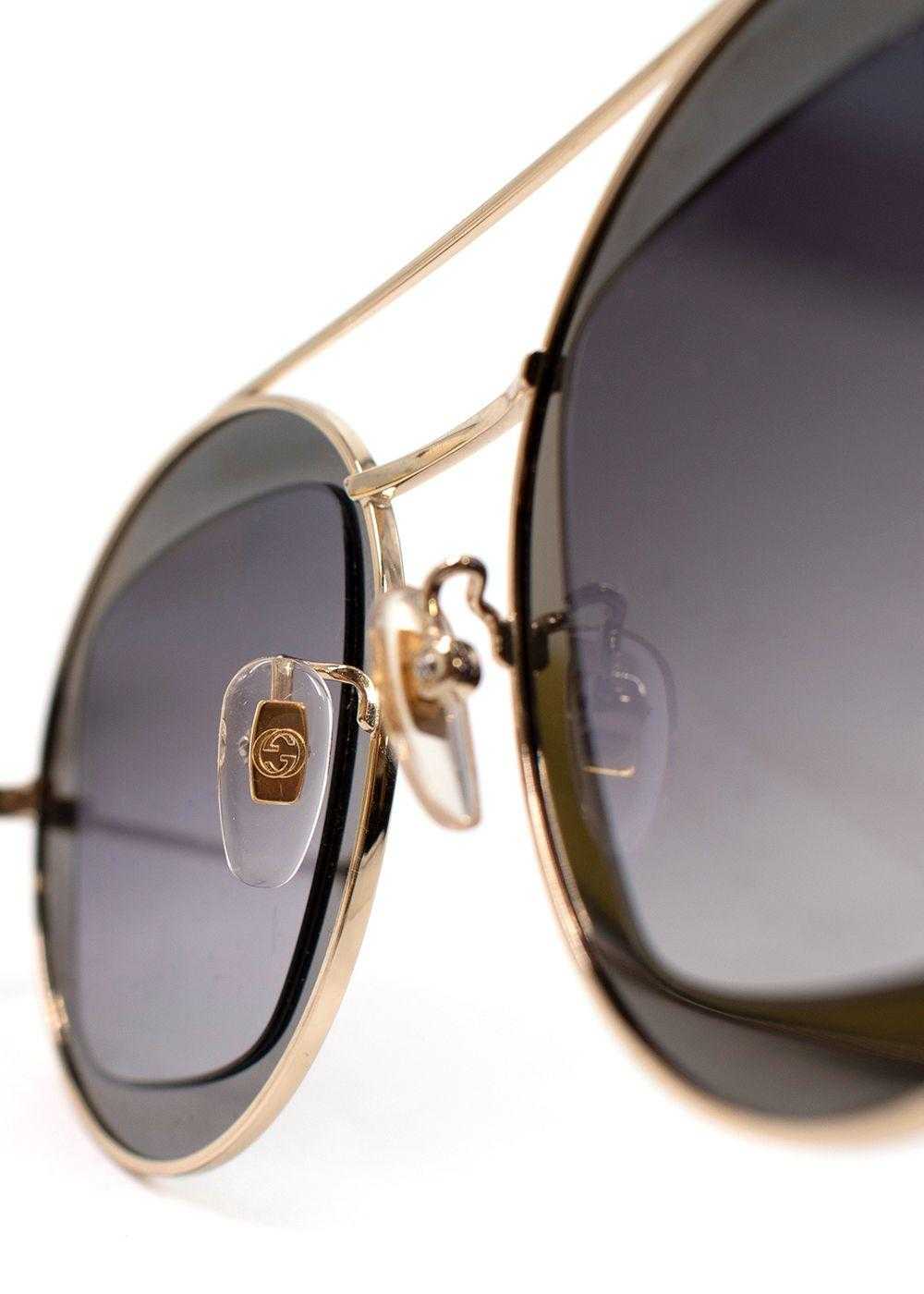 Managed by hewi Gucci Round Pale Gold Frame Sungl… - image 7