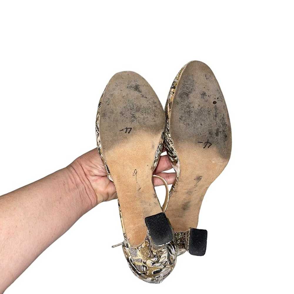 Vintage Handmade Womens Shoes Size 9 Leather Mary… - image 11