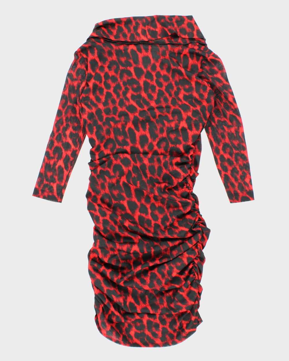 Betsey Johnson Red and Black Leopard Print Dress … - image 2