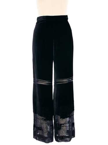 1998 Christian Lacroix Paneled Velvet Pants