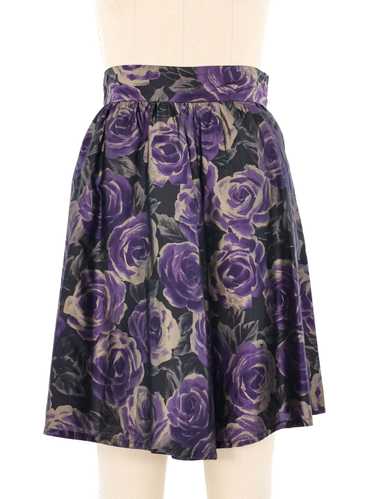 Ungaro Floral Taffeta Skirt