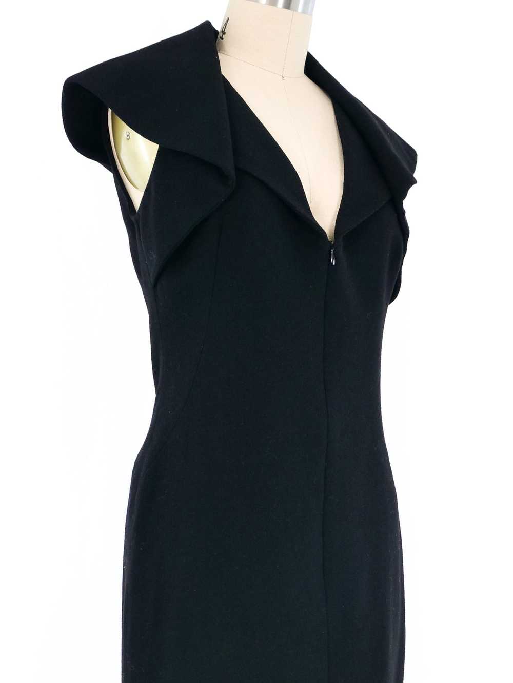 Alexander McQueen Wool Cape Collar Dress - image 2