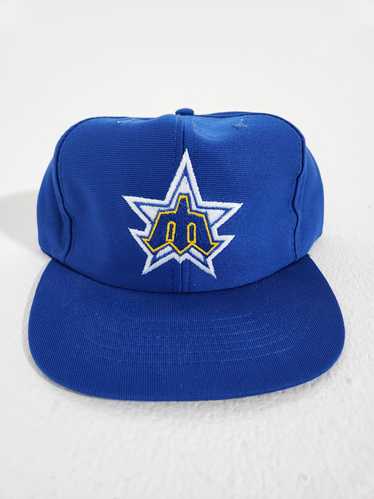 Vintage 1980's Seattle Mariners Blue Snapback Hat 