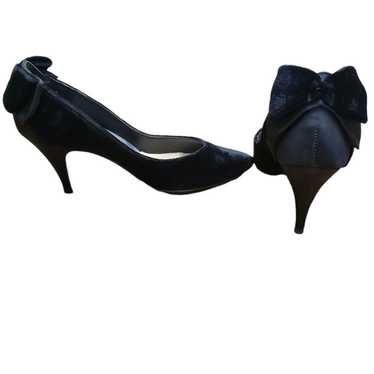 Vintage Velvet Black Shoes 1990s - image 1