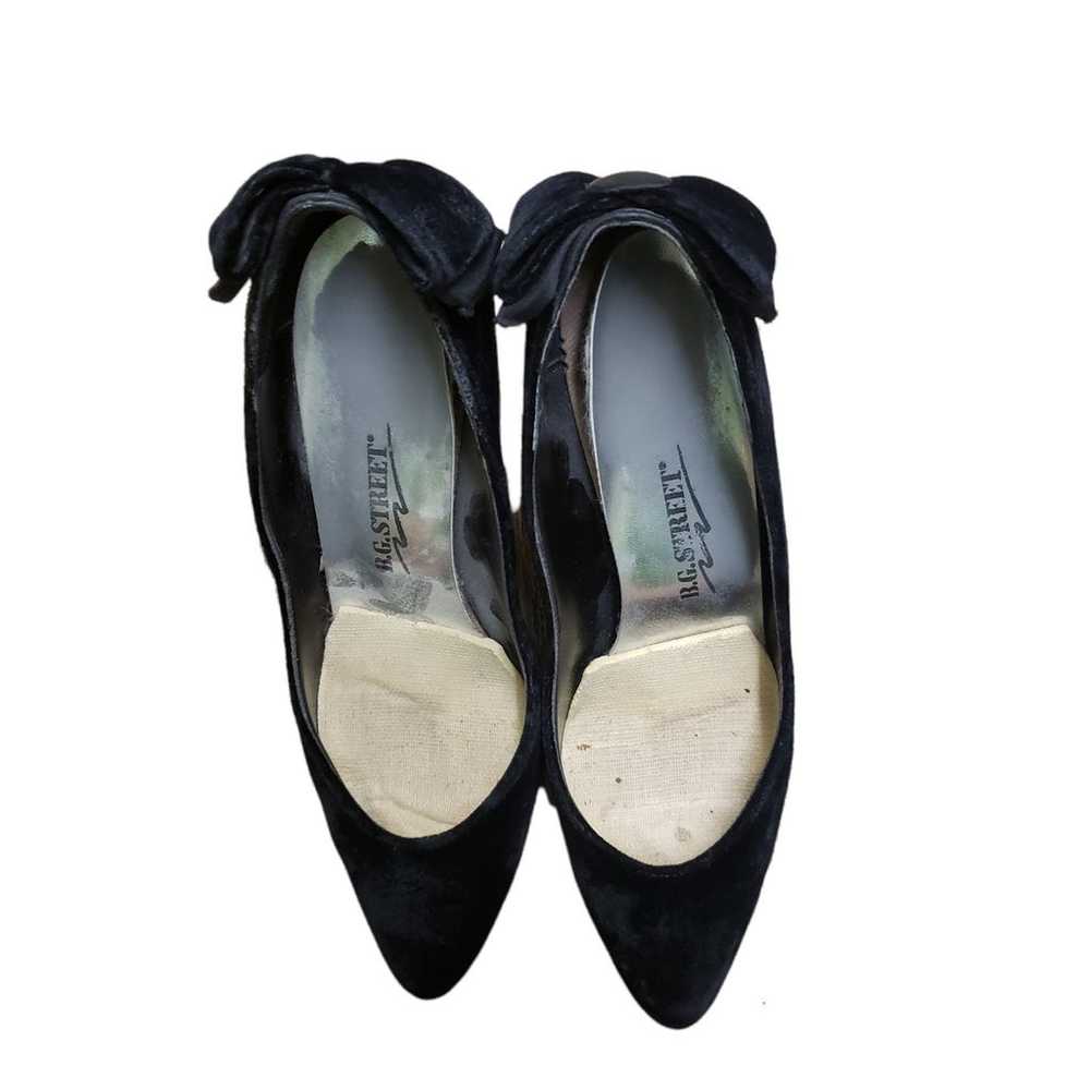 Vintage Velvet Black Shoes 1990s - image 3