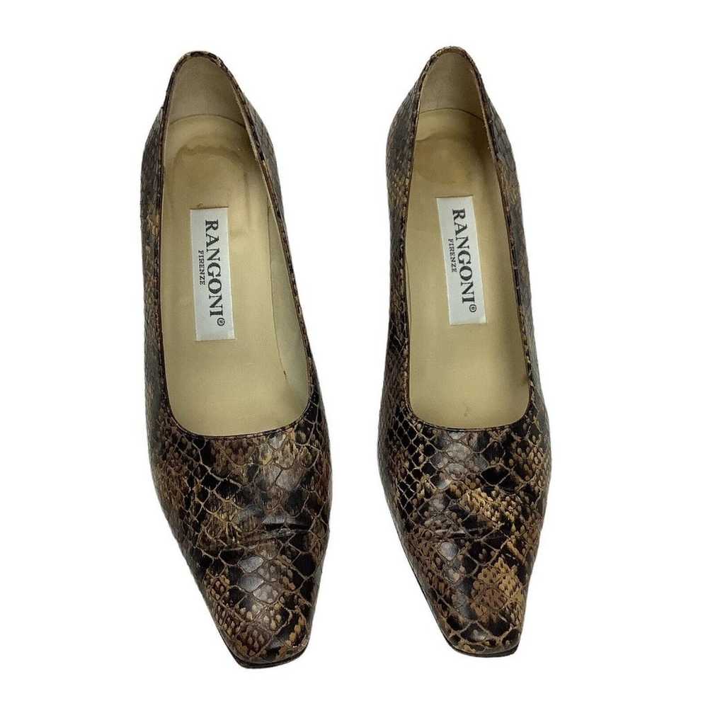 Rangoni Firenze Italy Women's 5.5 B Snake Print P… - image 2