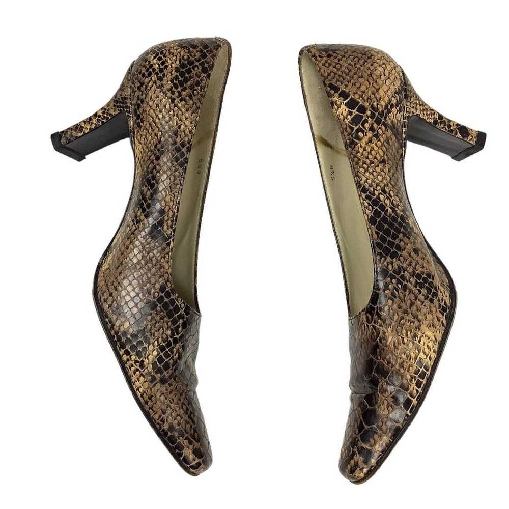 Rangoni Firenze Italy Women's 5.5 B Snake Print P… - image 3