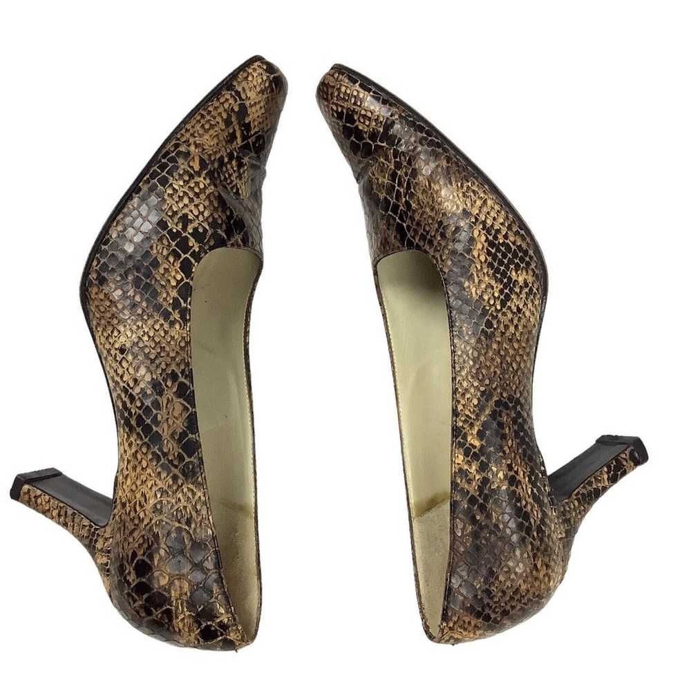 Rangoni Firenze Italy Women's 5.5 B Snake Print P… - image 4