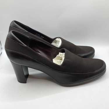 Etienne Aigner Heels Brown Vintage Heels Leather … - image 1