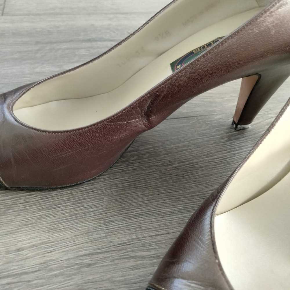 Vintage Charter Club Brown Leather Classic Heels … - image 6