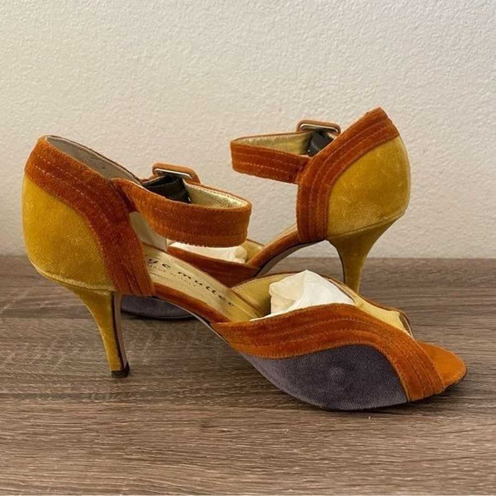Bettye Muller Multicolored Velvet Heels, Size 36 … - image 4