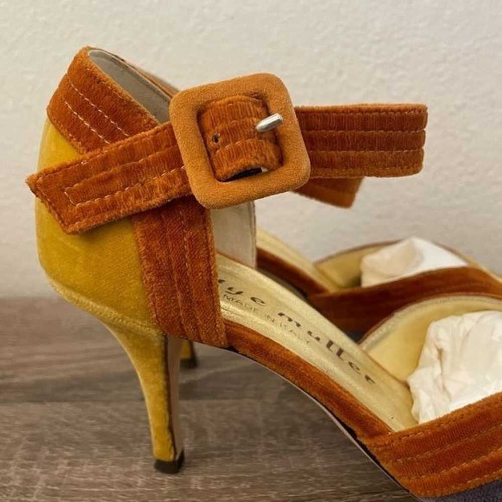 Bettye Muller Multicolored Velvet Heels, Size 36 … - image 6