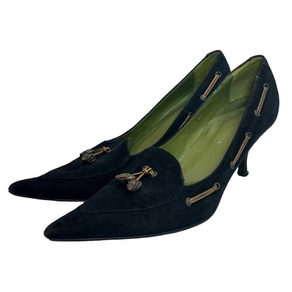 Donald J Pliner Couture Black Kid Suede Pointy To… - image 3