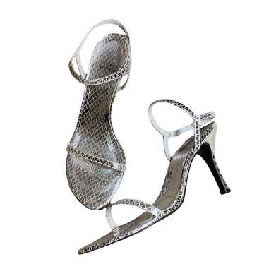 Silver Strappy Heels