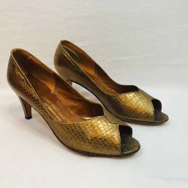 Vintage Delman Peep-Toe Heels