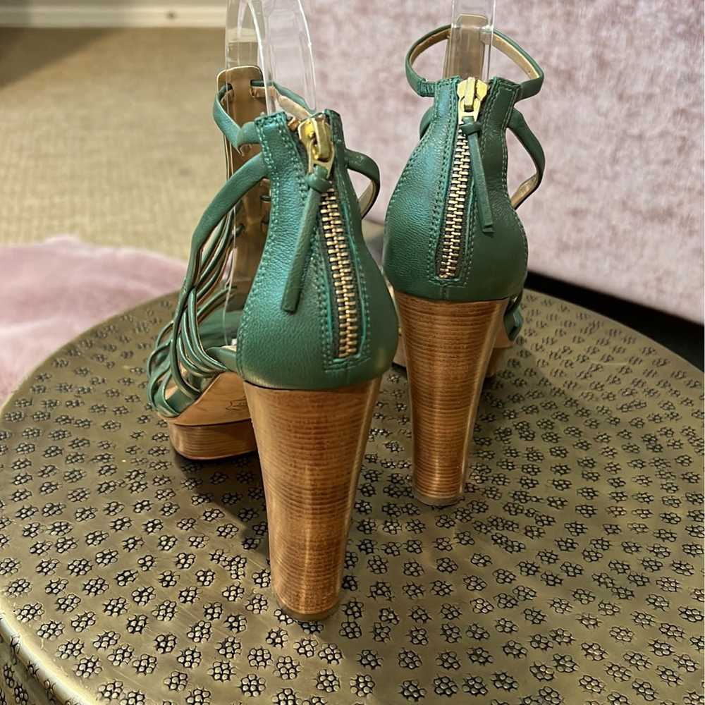 Talbots Vintage Sage Green Strappy Heels - image 3