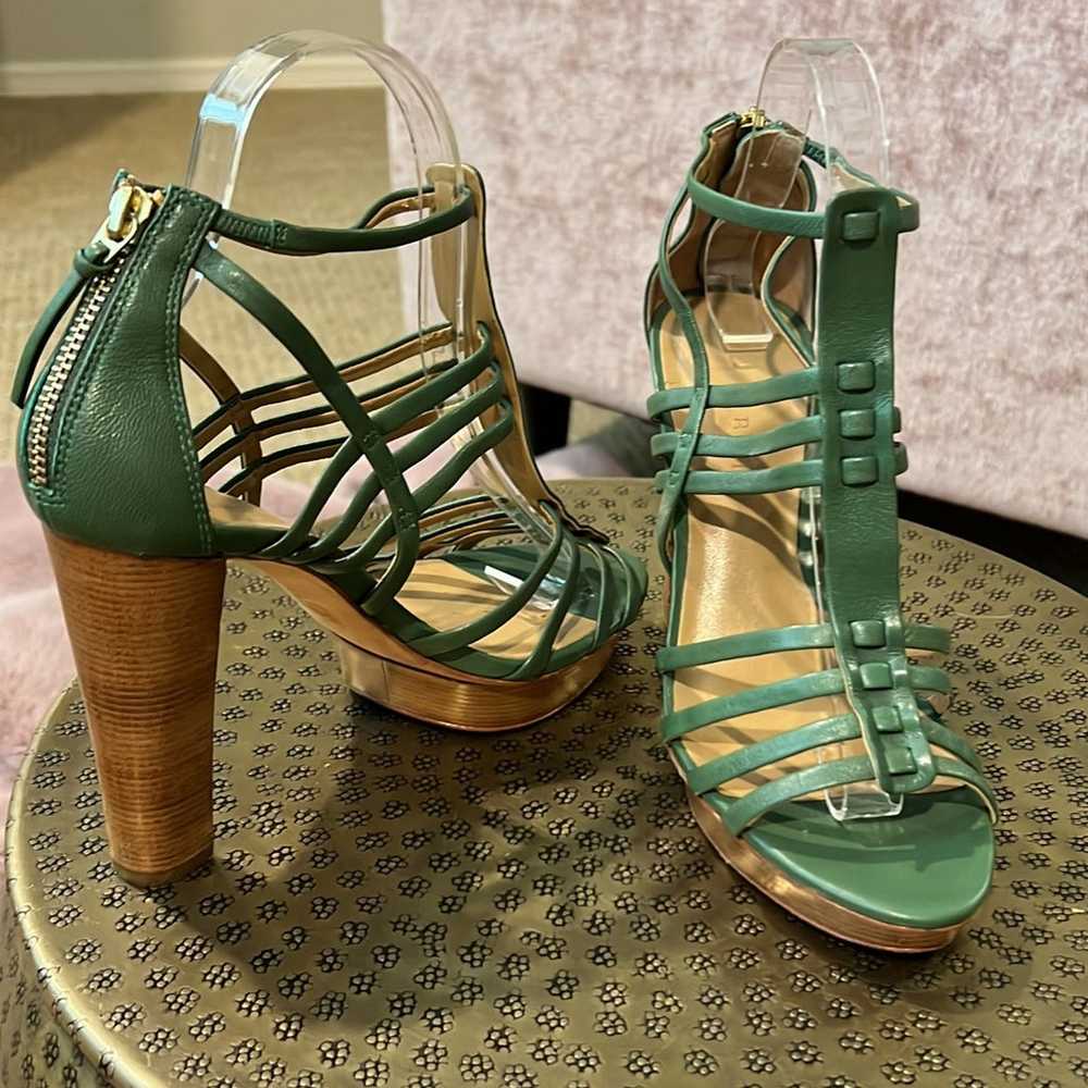 Talbots Vintage Sage Green Strappy Heels - image 4