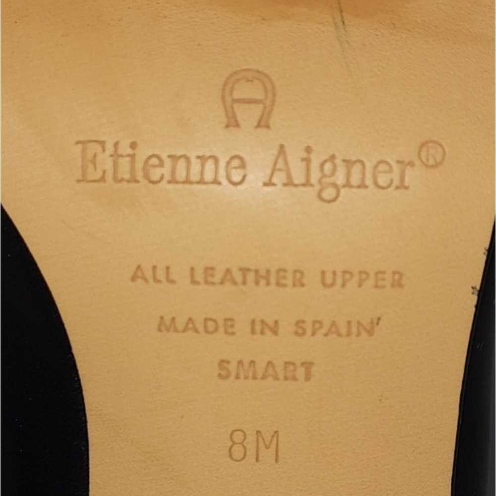 Etienne Aigner Navy Leather Pumps Size 8 - image 8