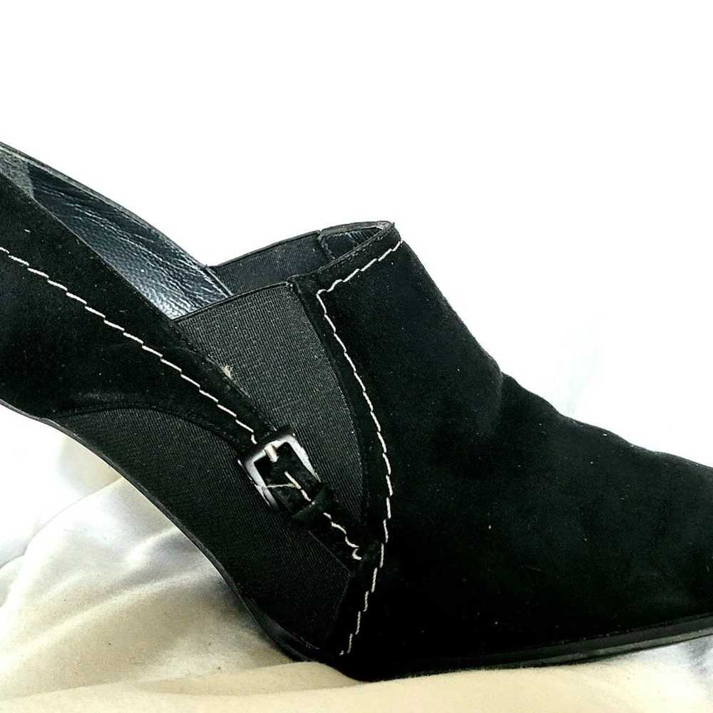 Vintage Stuart Weitzman Suede Black Heels, Size 8… - image 1