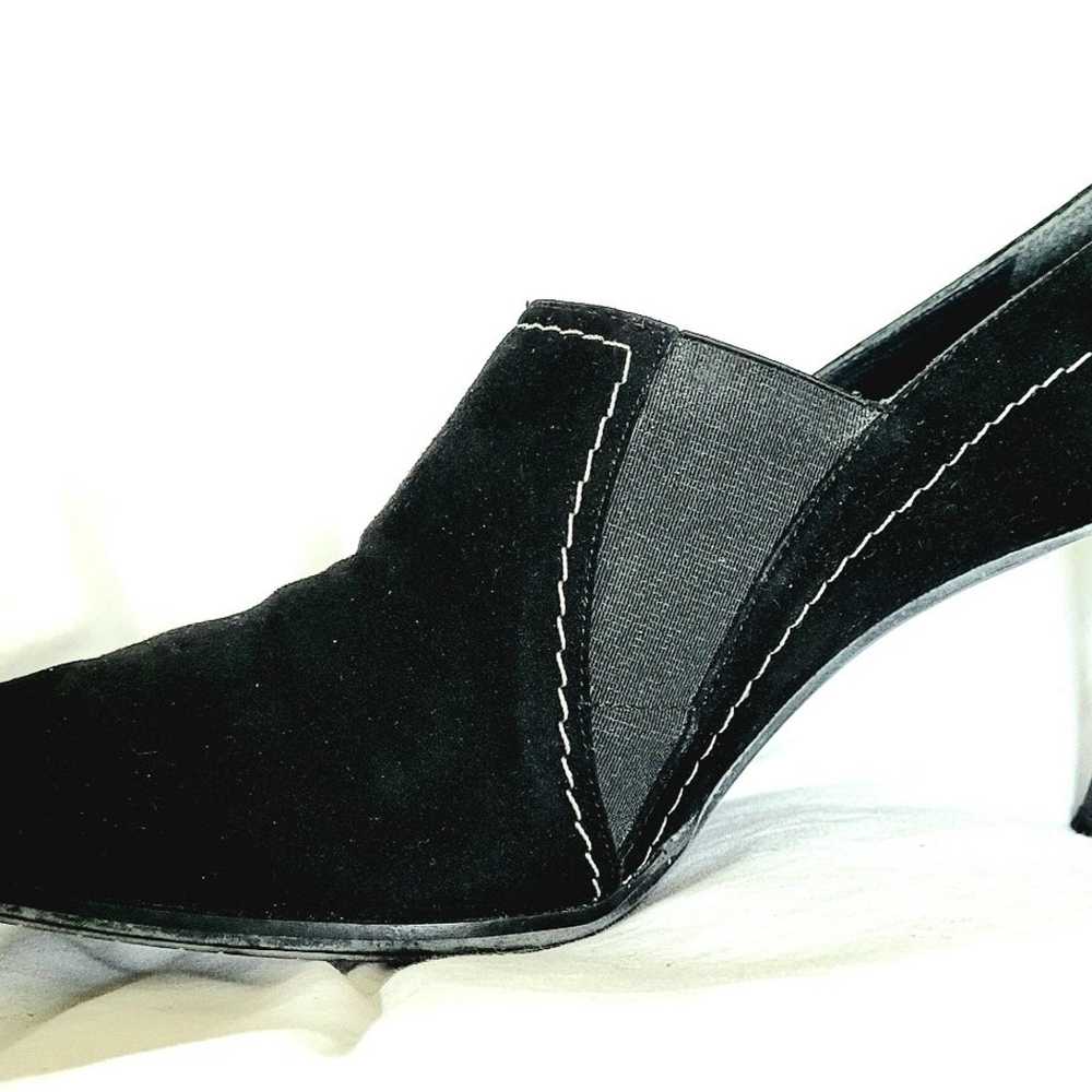 Vintage Stuart Weitzman Suede Black Heels, Size 8… - image 2