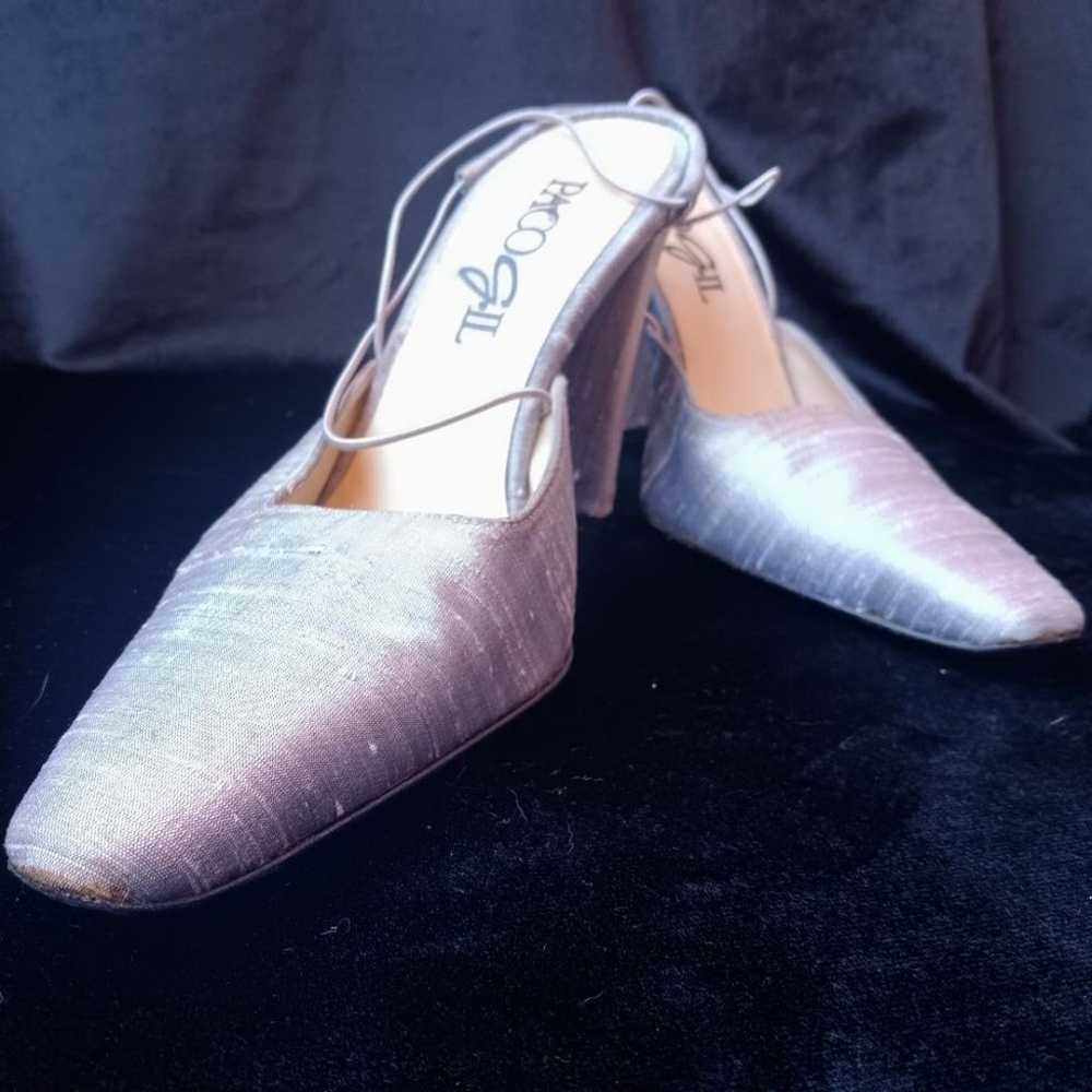 Vintage Paco Gil Textured Wide Heels Square Toe -… - image 8