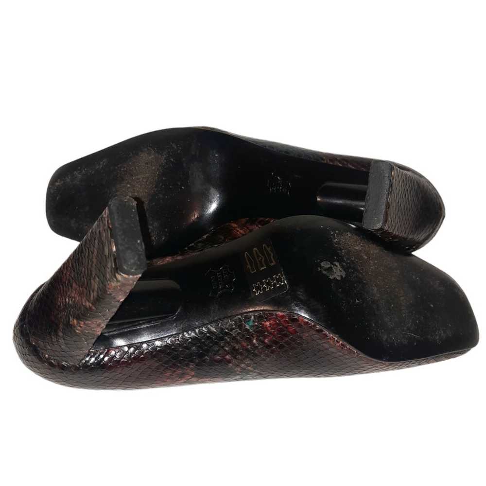 CHARLES JOURDAN Snakeskin Embossed Leather Pumps … - image 8