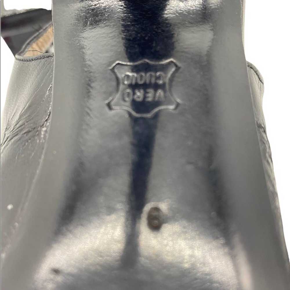 Vintage leather Bruno Magli sling back 4 inch hee… - image 6