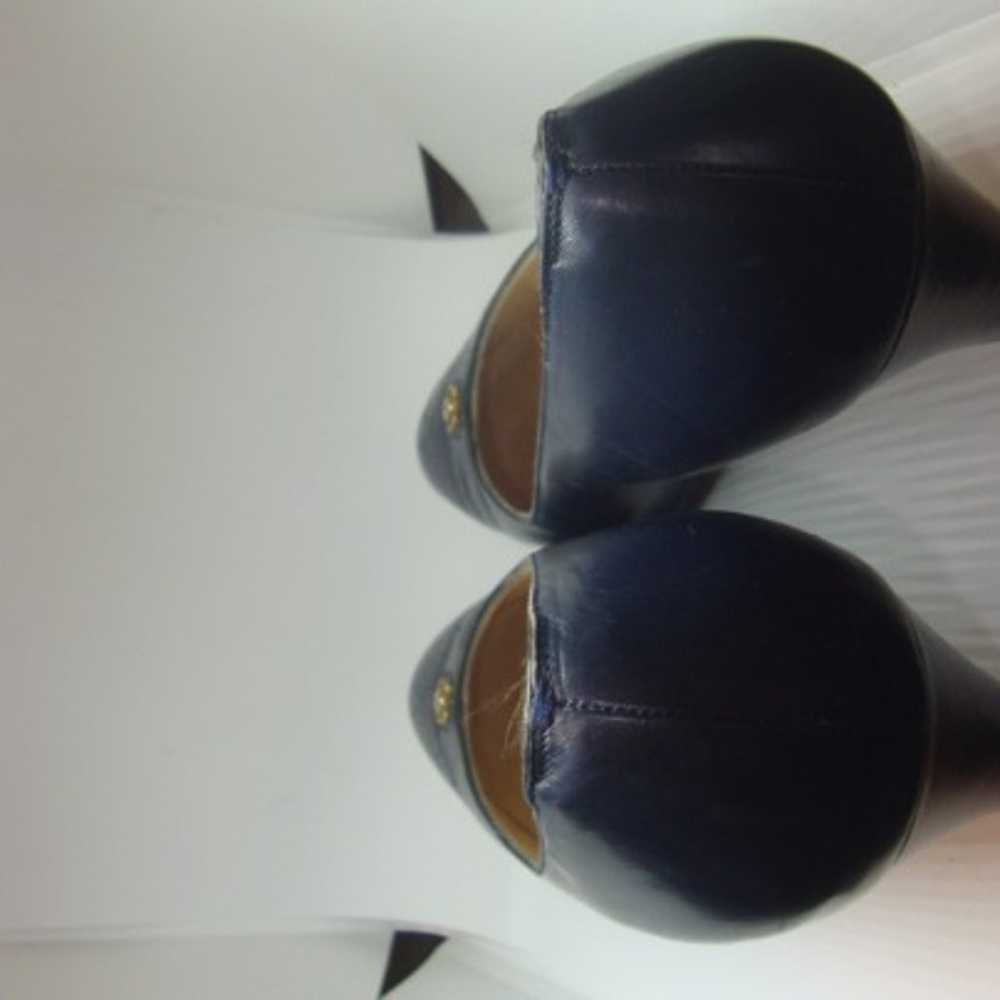 Salvatore Ferragamo VTG Navy Heels, 9.5A - image 5