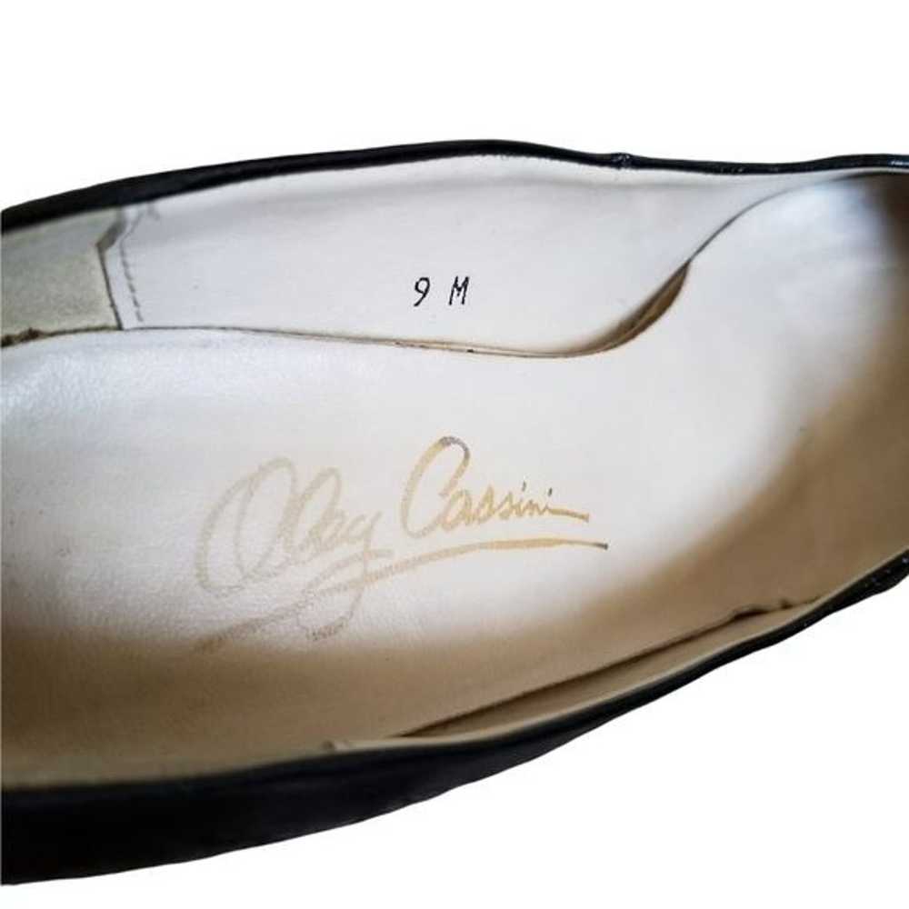Oleg Cassini Vintage Patent Leather Almond Toe Sl… - image 9