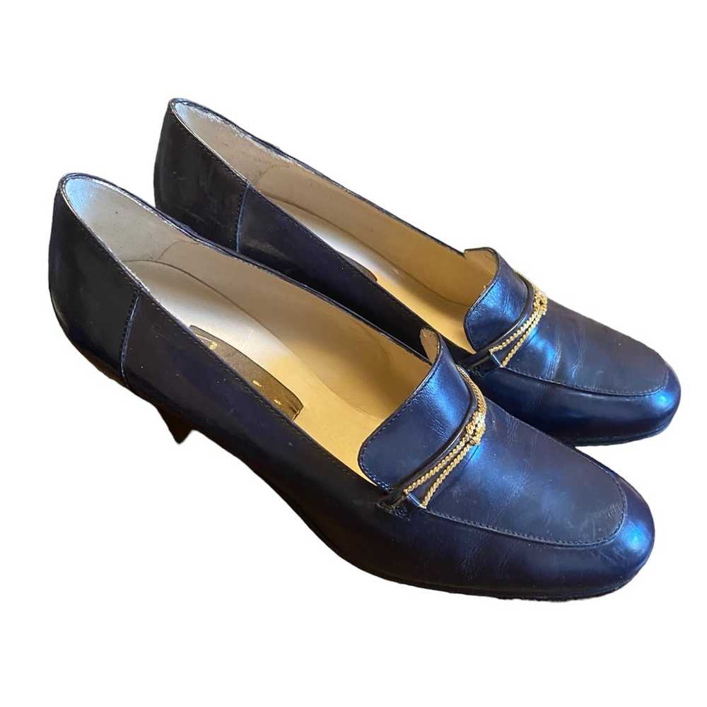Raspini Vintage Leather Loafer Heels - image 1
