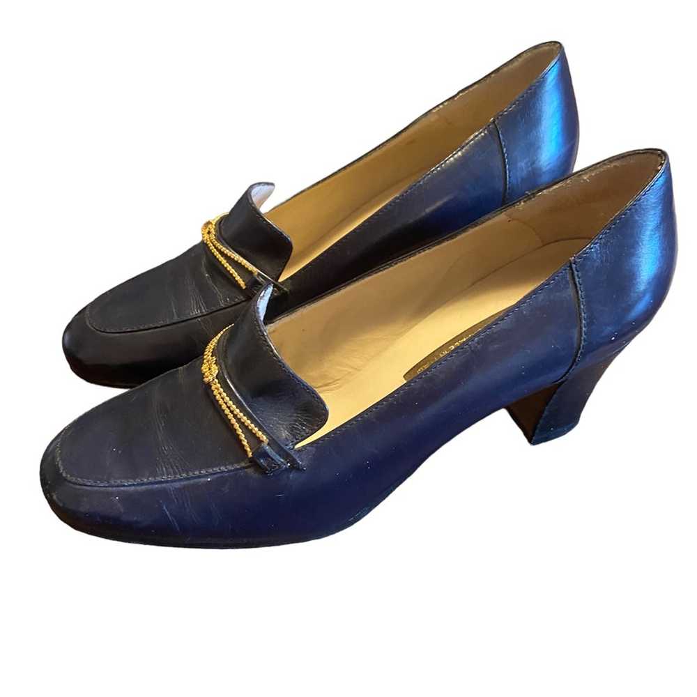 Raspini Vintage Leather Loafer Heels - image 4