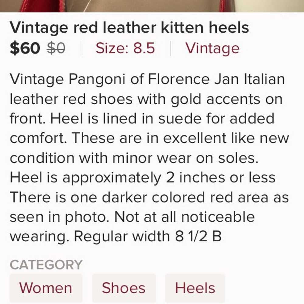 Ruby Red Heels Vintage Pangoni - image 9