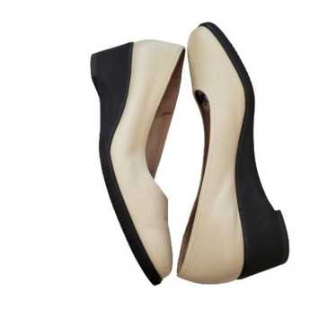 Salvatore Ferragamo Leather Cream Slip-on Shoes S… - image 1