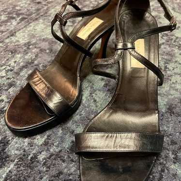 Simply Vera Vera Wang Sandals Womens 8.5 M High Heels Slingback Strappy  Black 