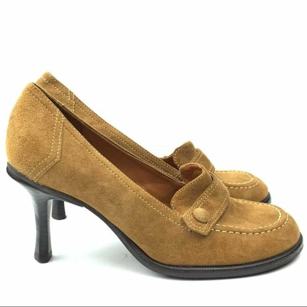 Gianni Bini heels size 6.5 tan suede Oxfords vint… - image 11
