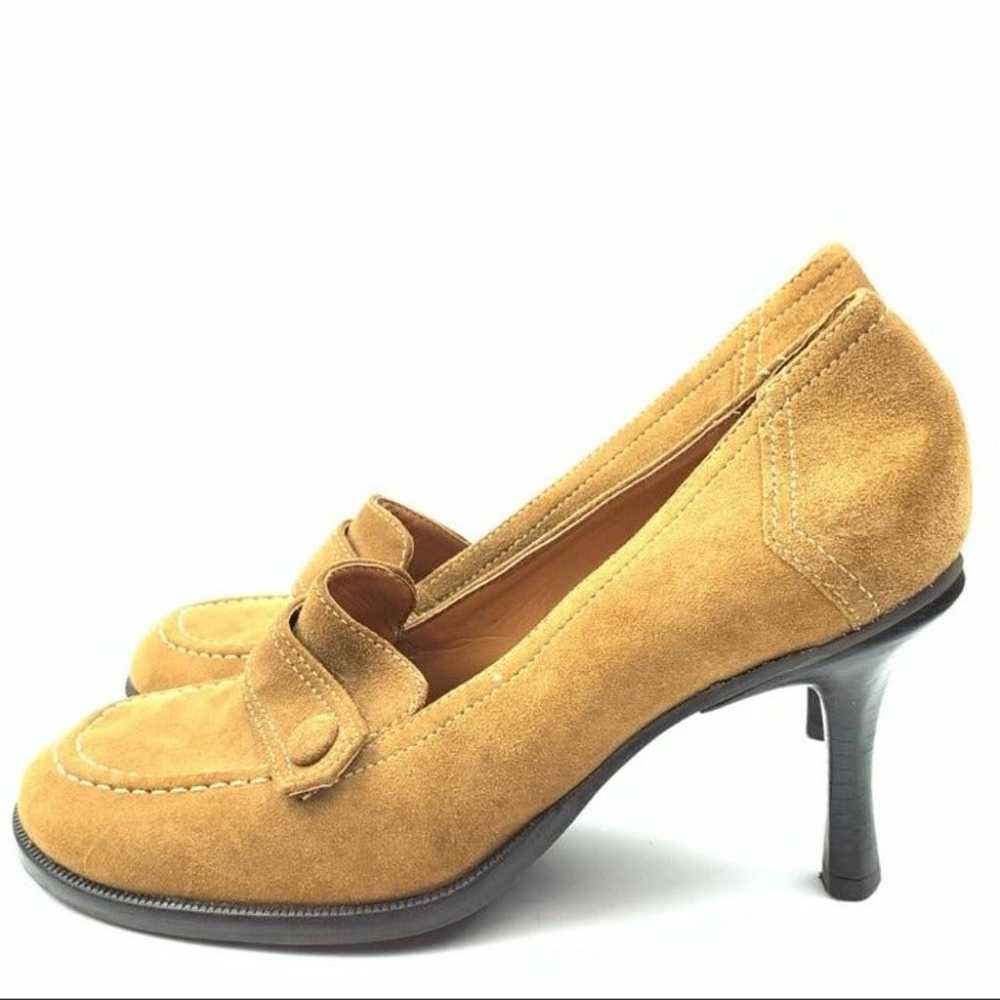 Gianni Bini heels size 6.5 tan suede Oxfords vint… - image 4