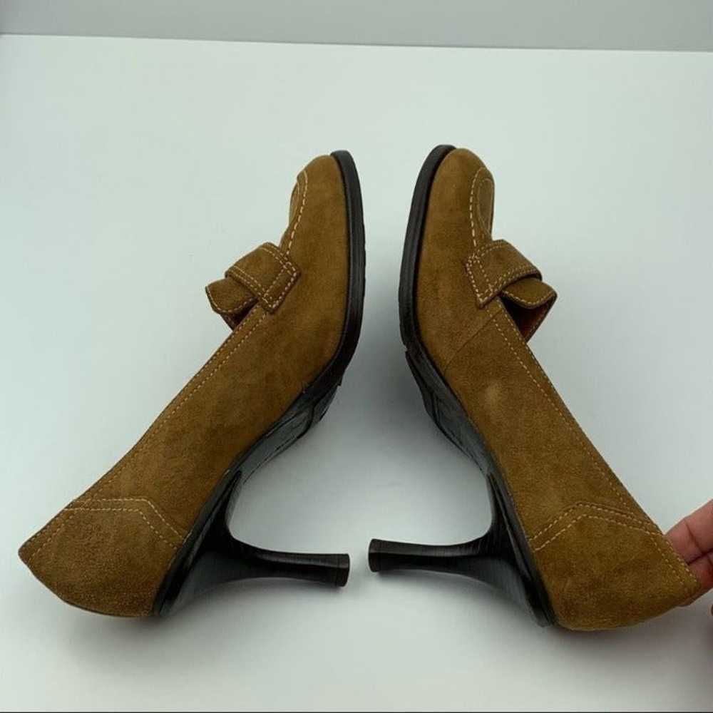 Gianni Bini heels size 6.5 tan suede Oxfords vint… - image 5