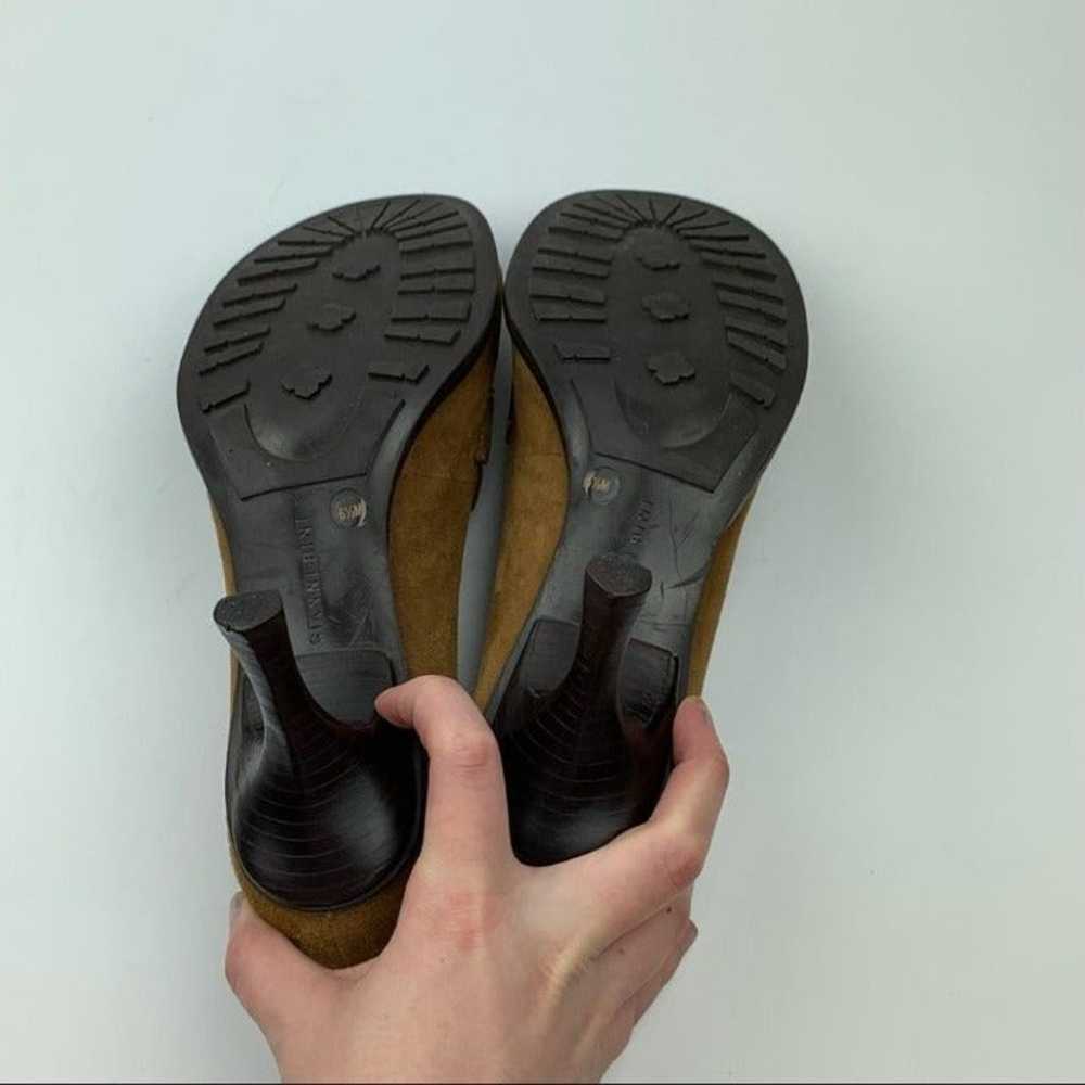 Gianni Bini heels size 6.5 tan suede Oxfords vint… - image 6