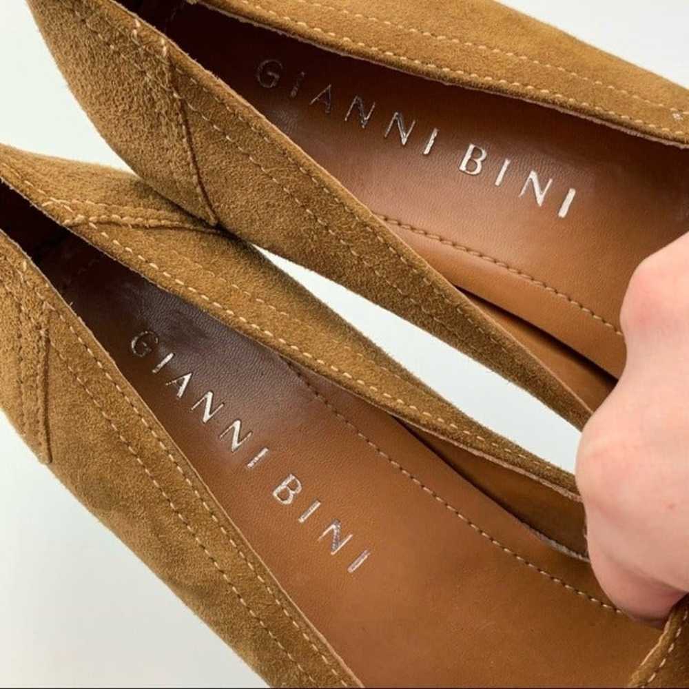 Gianni Bini heels size 6.5 tan suede Oxfords vint… - image 9