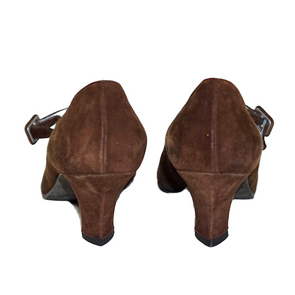 THIERRY RABOTIN Vintage Brown Suede Mary Jane Pum… - image 3