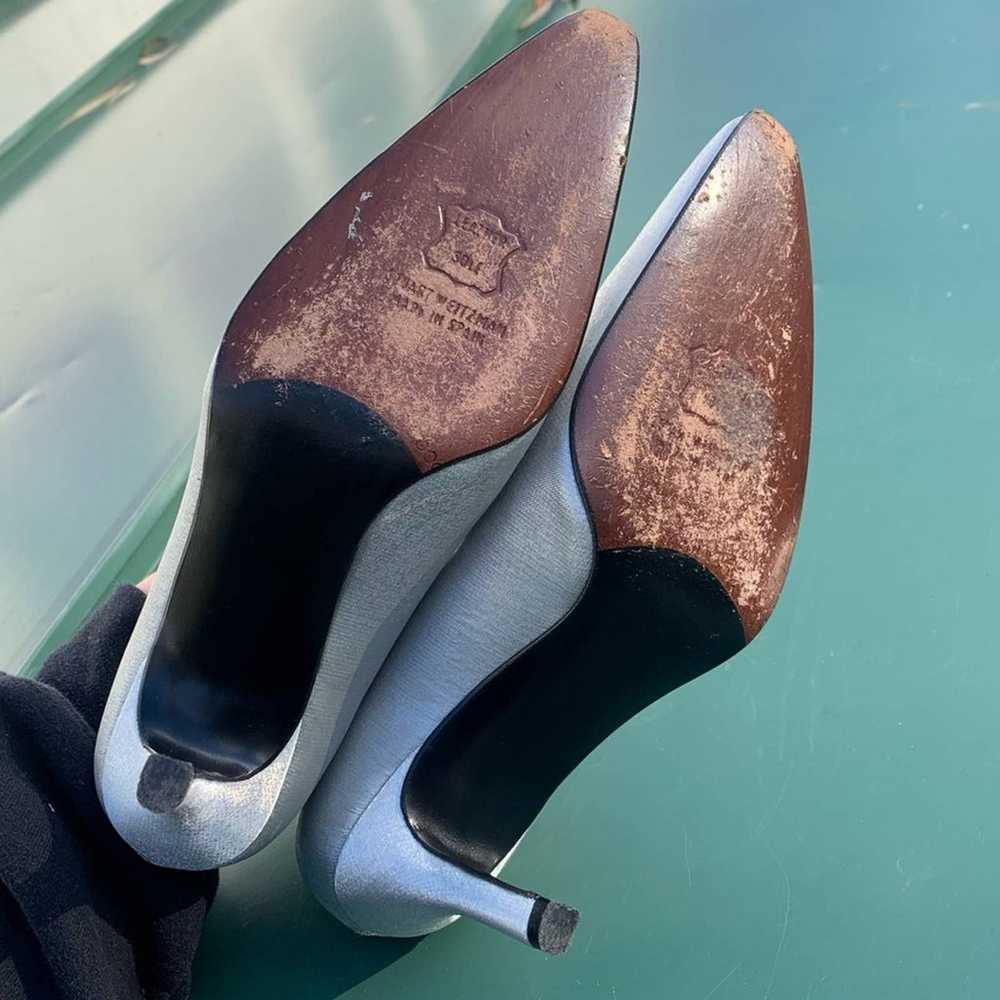 Stuart Weitzman Silver genuine leather sole high … - image 5