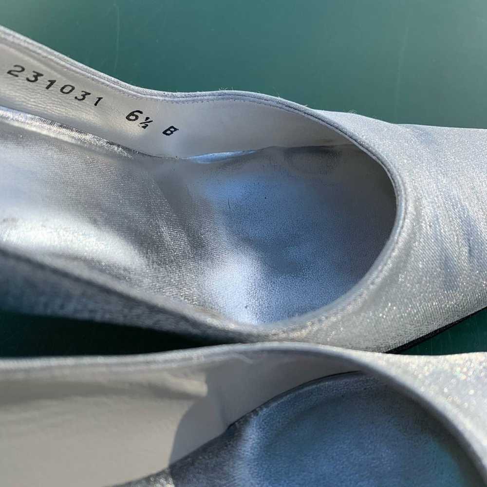 Stuart Weitzman Silver genuine leather sole high … - image 8